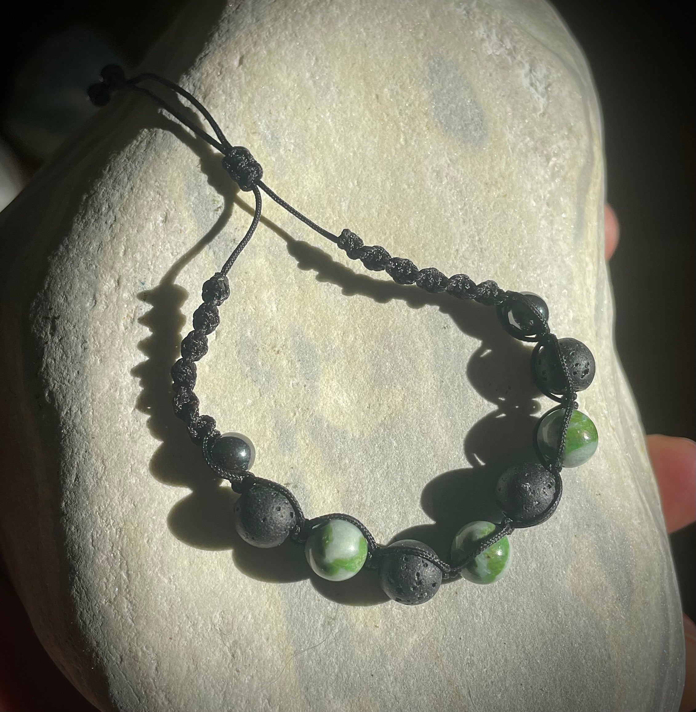 Bracelet en Smaragdite du Mattmark (VS)