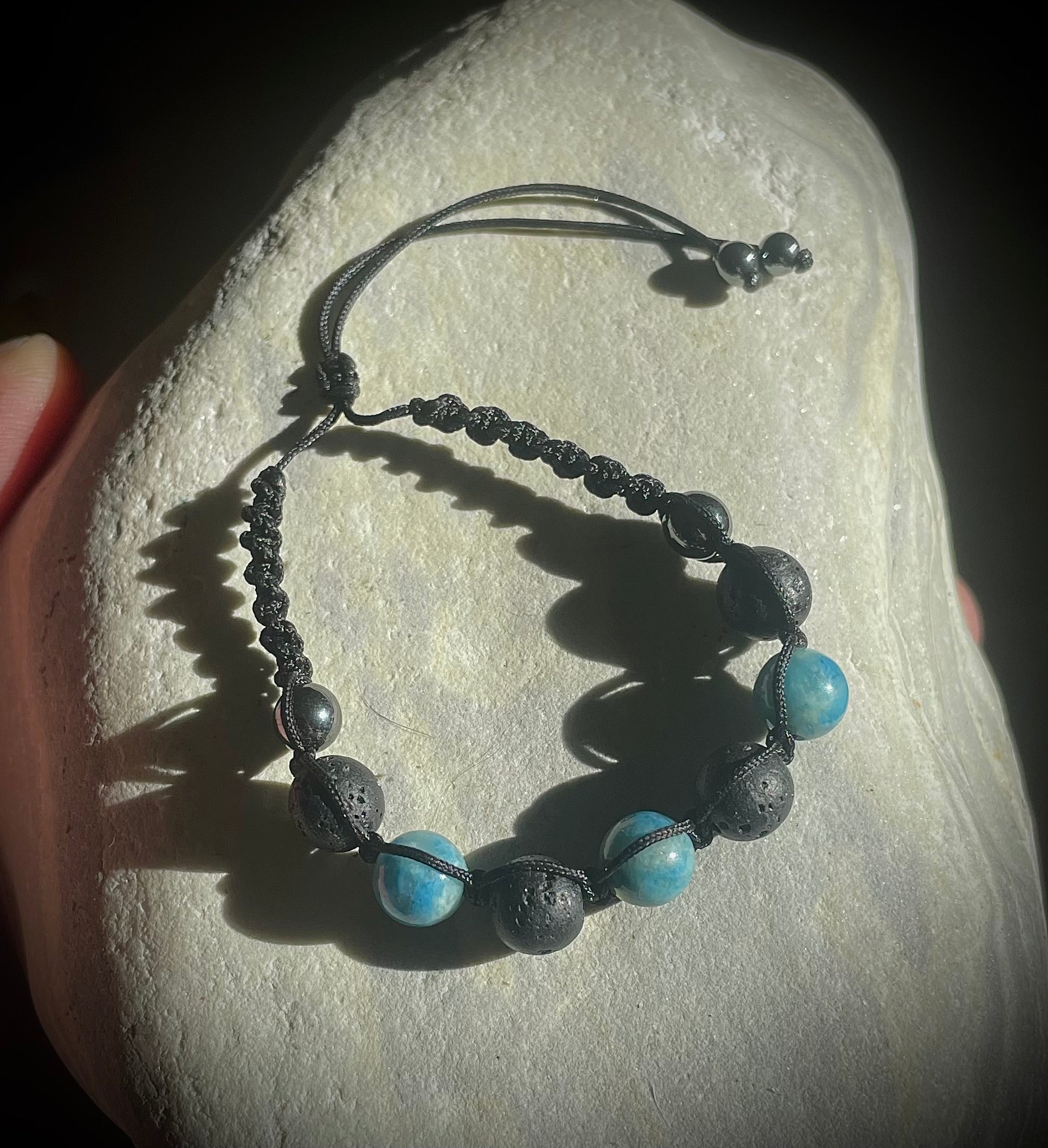 Lazulite du Stockhorn (Zermatt) VS / Bracelet